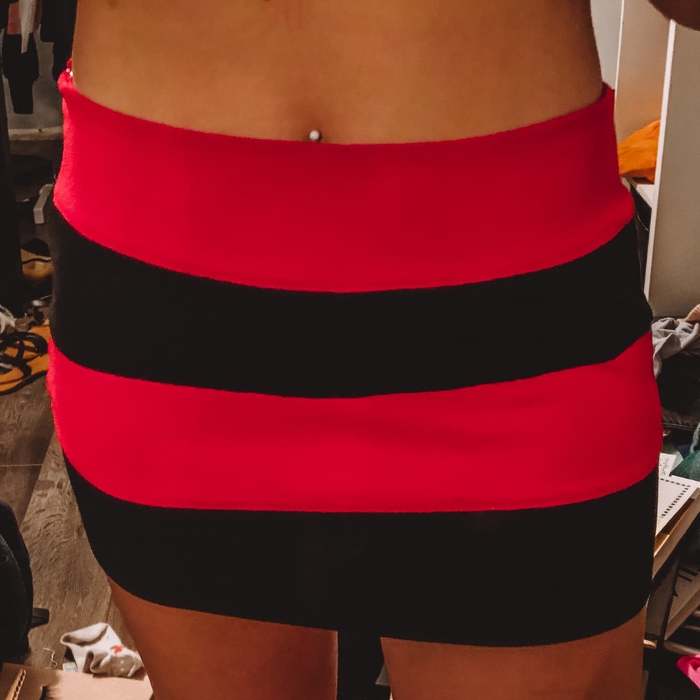 striped skirt